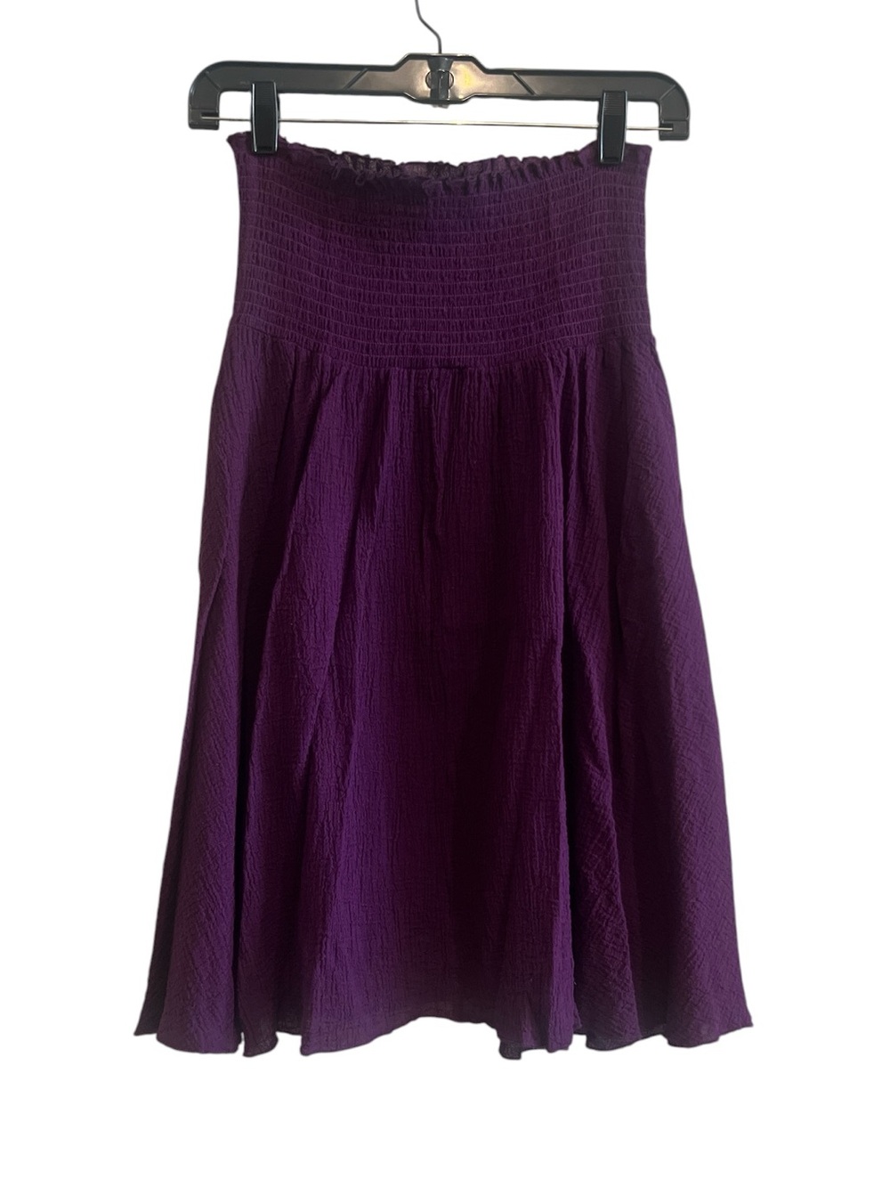 Victoria's Secret Purple Smocked Strapless Too or A-Line Skirt 100% Cotton